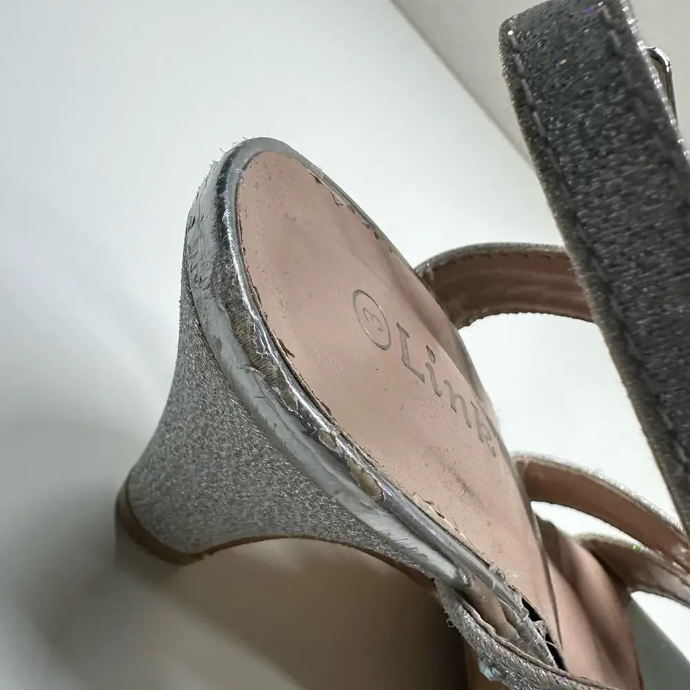 GUC | Link | Metallic Strappy Dress Heels | Silver | Girls Size 3